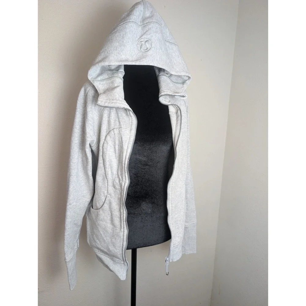 Lululemon Scuba Full Zip Hoodie Women's Heather Gray Thumbhole Sweatshirt Jacket